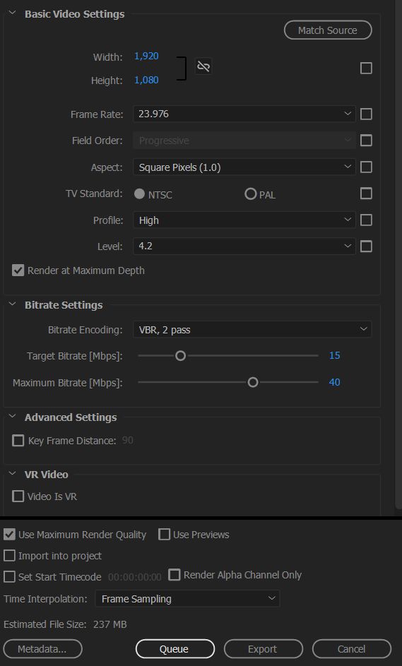 best settings for youtube in adobe premiere 6.0