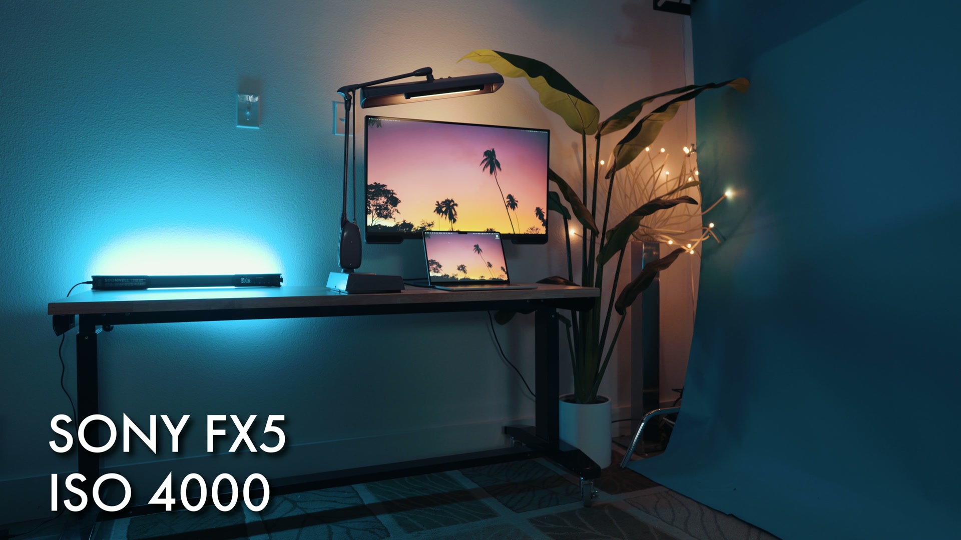 Sony FX5 screen showing its base ISO options including the new 4000 setting