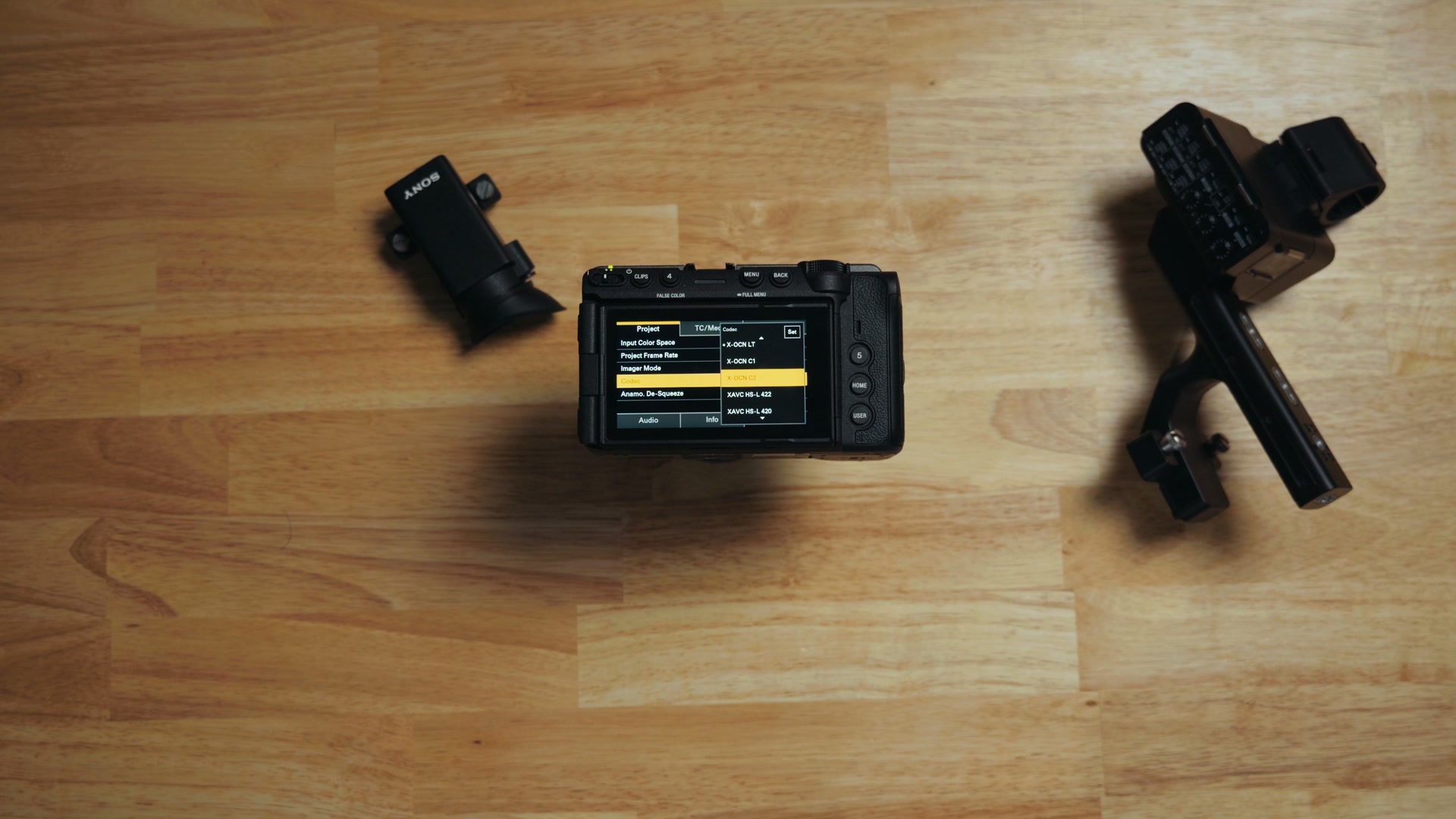 A bit rate comparison of the FX5 raw formats against ProRes and H.265
