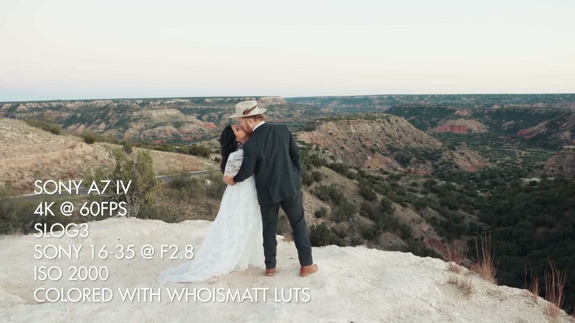 Couple in a canyon shot at 4K 60 in S-Log3