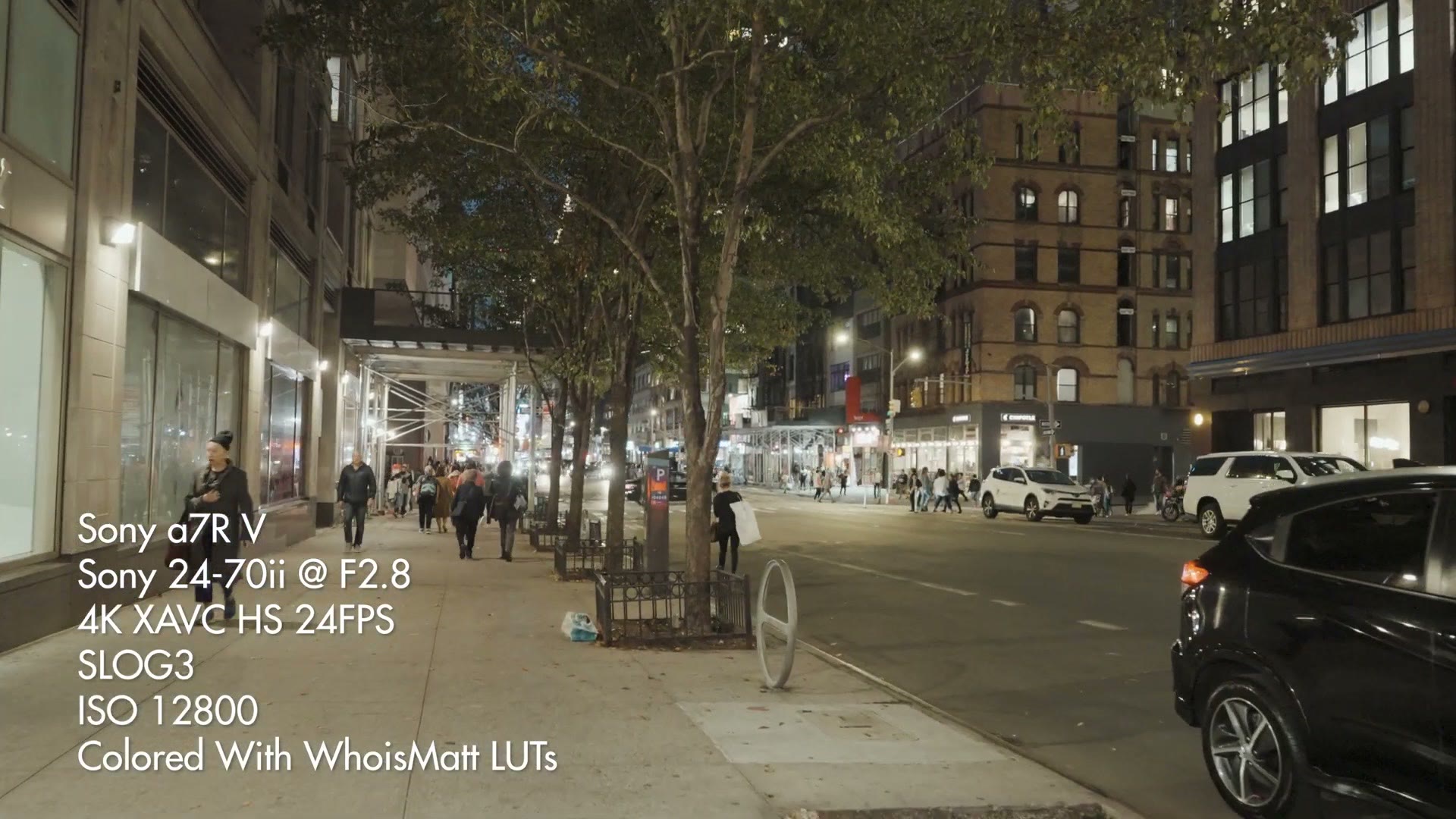 A New York street scene shot at ISO 12800 on the a7R V