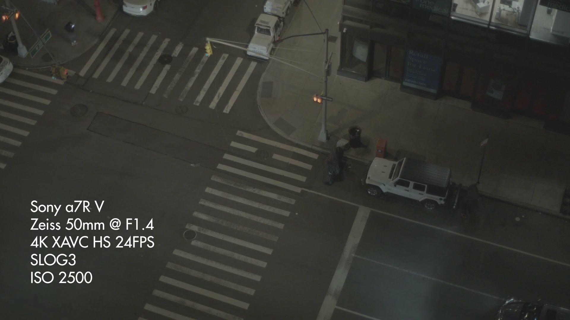 The same intersection at ISO 2500