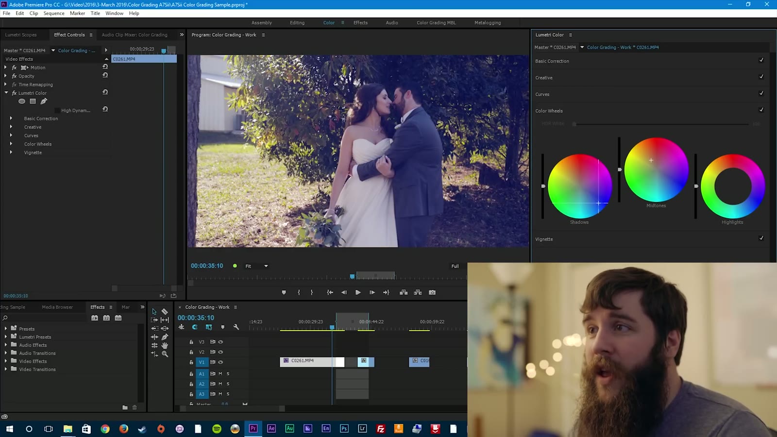 Same Color Wheels panel over the bouquet embrace clip, Matt mid-sentence with his mouth open wide in the webcam corner