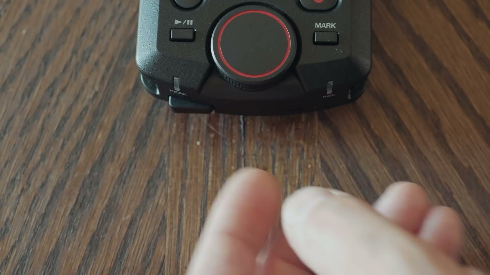 Bluetooth adapter slot on the side of the recorder