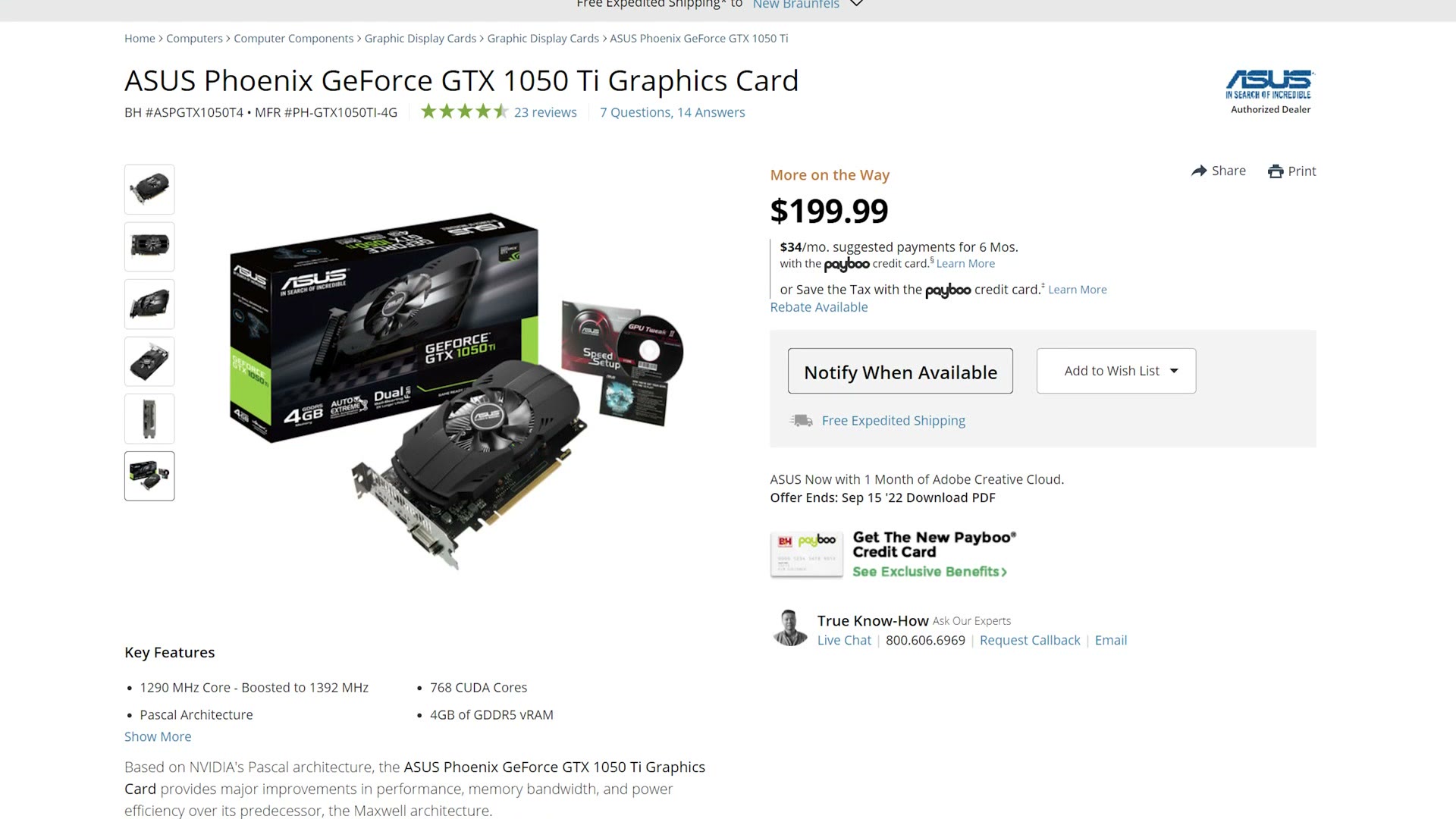 Price ladder of budget graphics cards