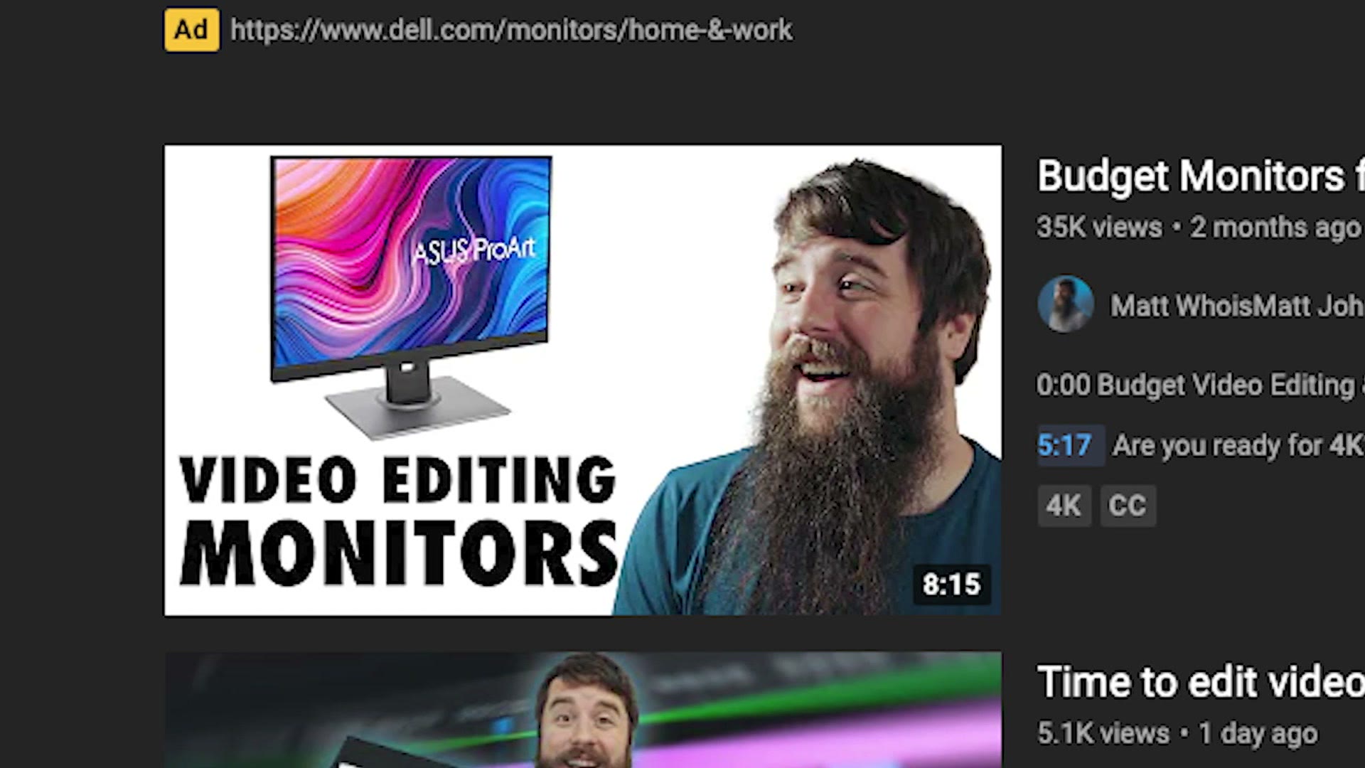 Budget video editing monitors video