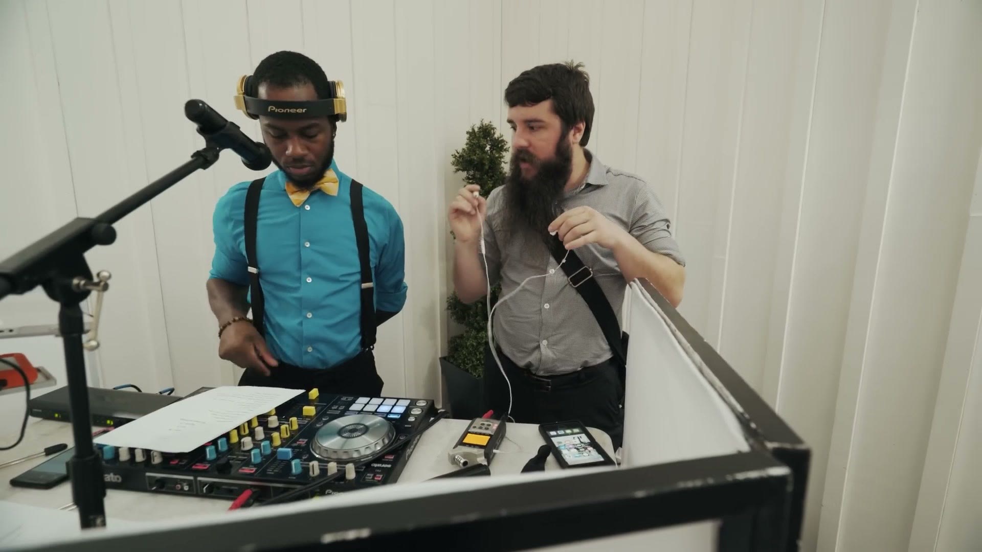 DJ booth at a wedding reception