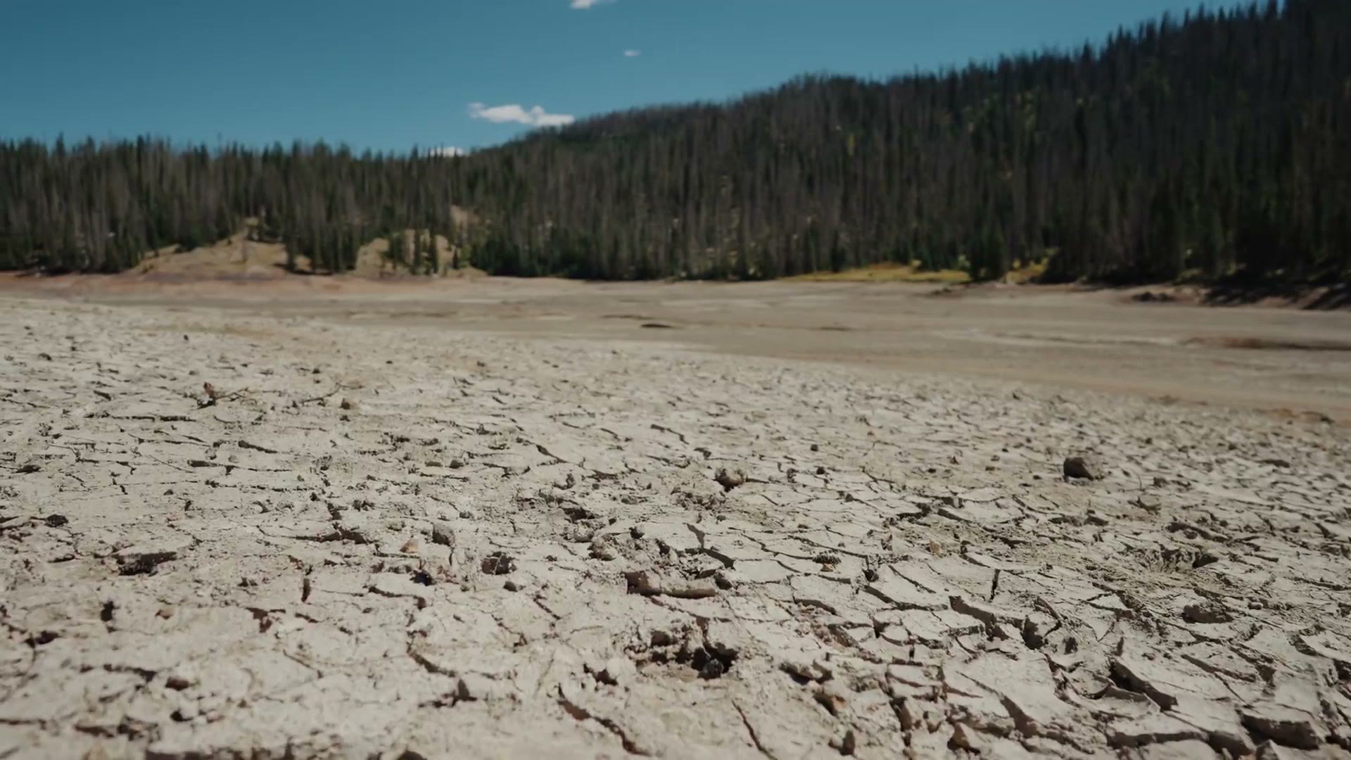 Cracked dry lake bed in Colorado
