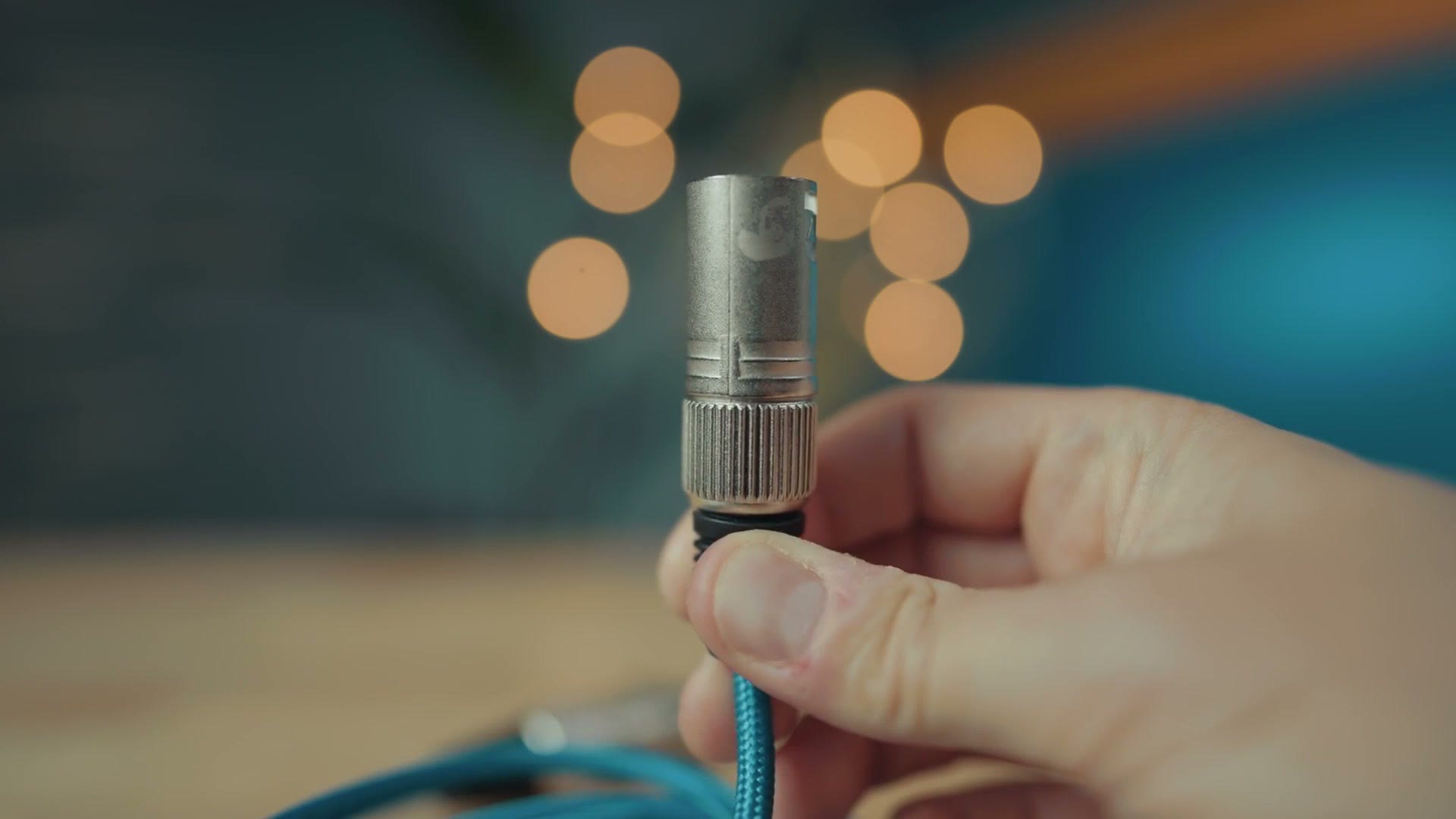 Close up of the female XLR connector