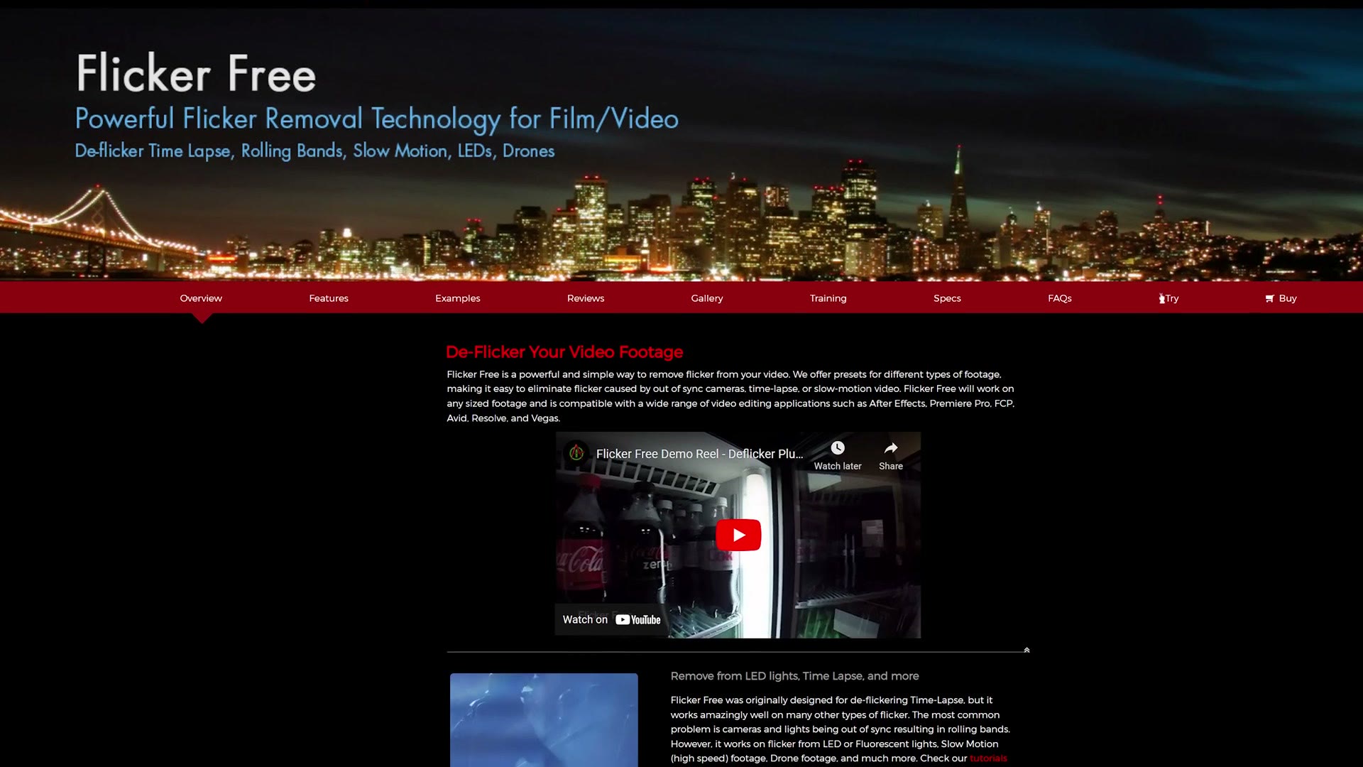 Flicker Free plugin page from Digital Anarchy