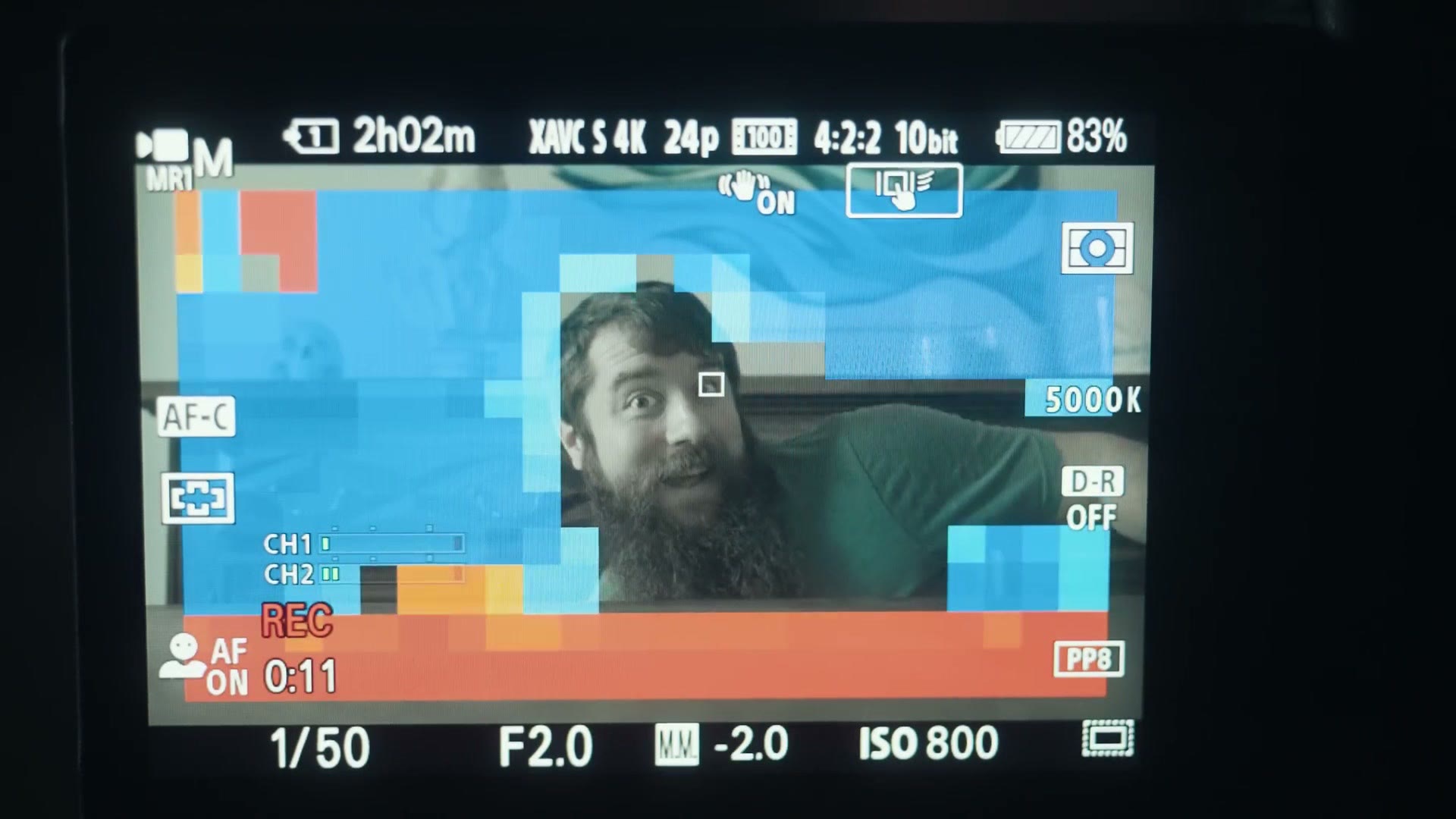 Focus Map showing colored depth overlay