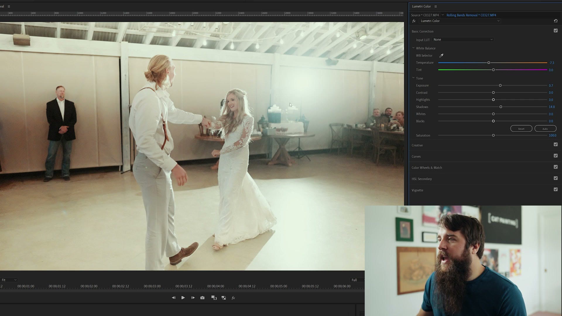 Graded clip with the flicker band still visible