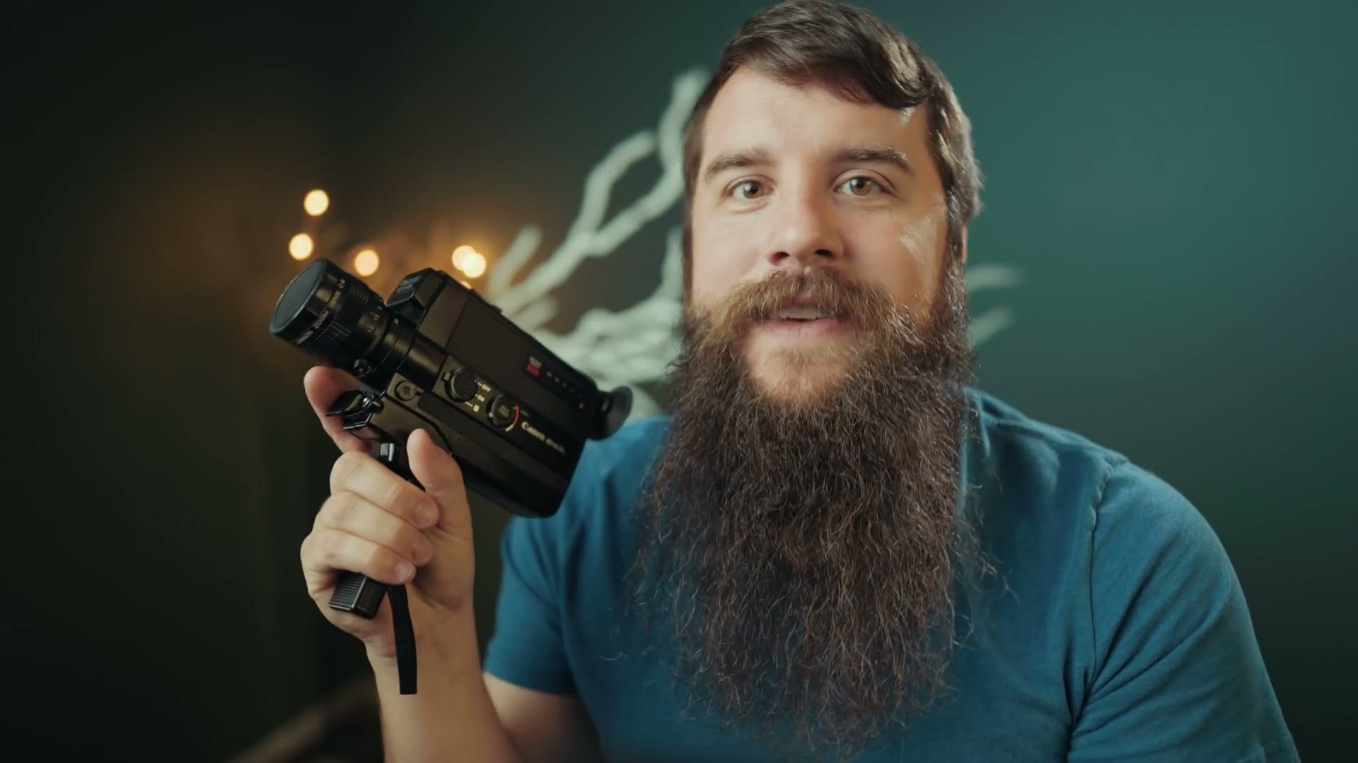 Holding the Super 8 camera up