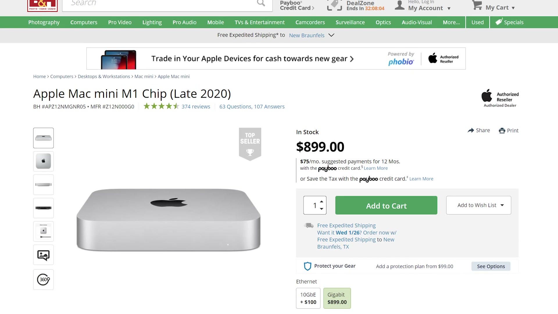 Apple Mac mini M1 listed at 899 dollars