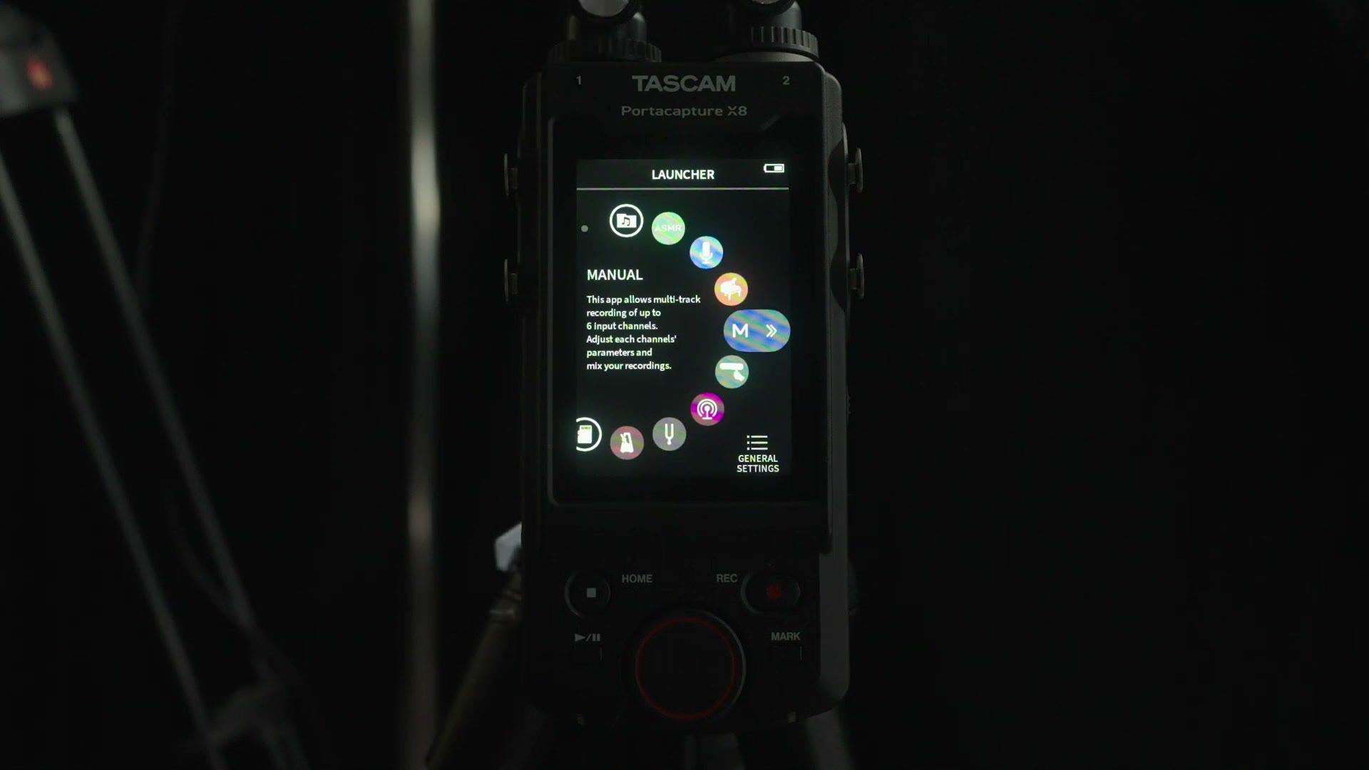 Manual preset selected on the launcher
