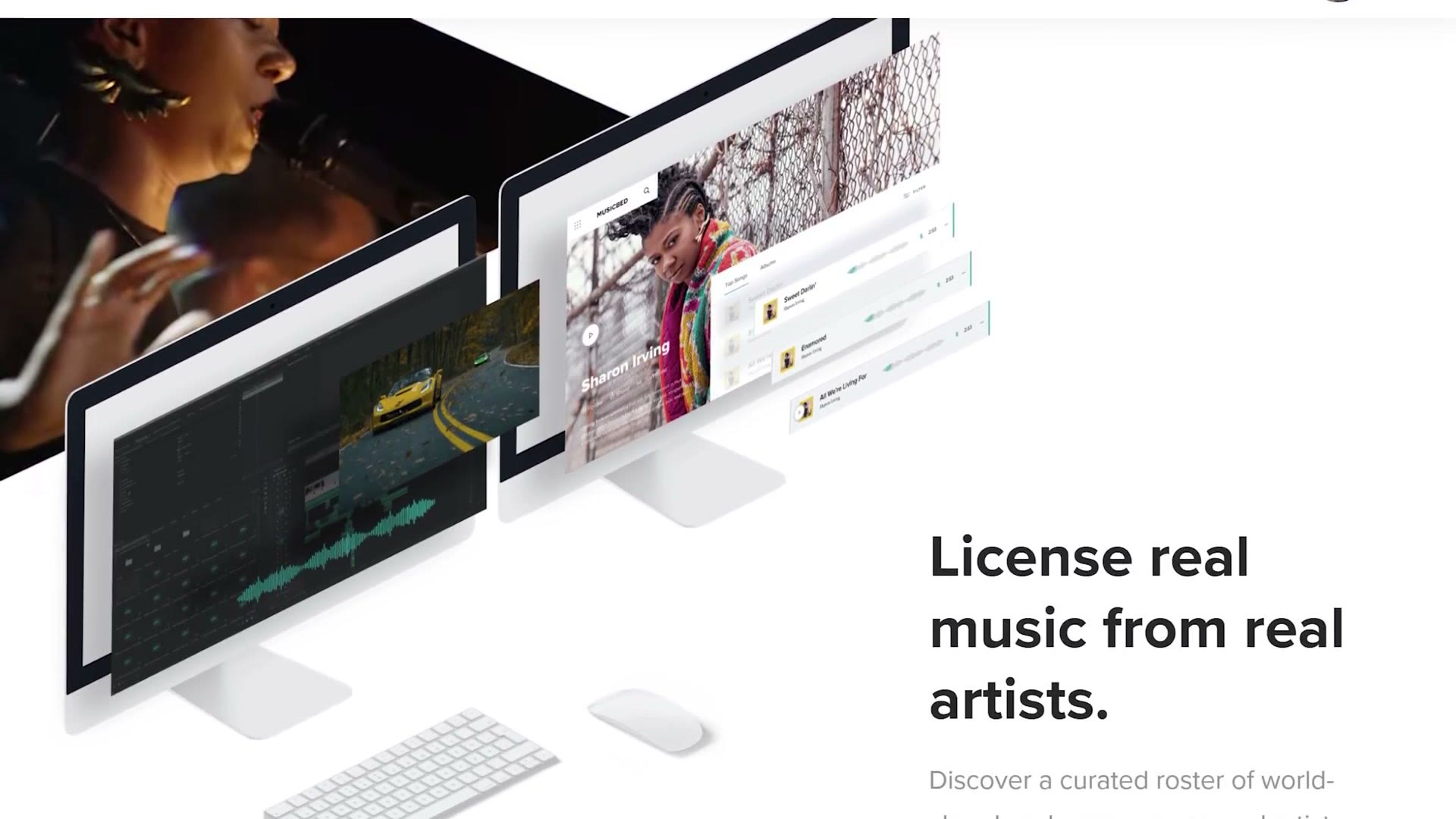 Musicbed homepage