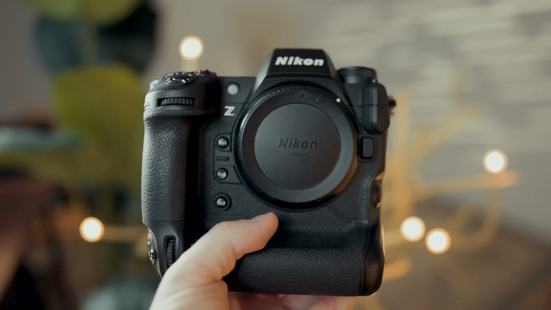 Nikon Z9 held up in one hand