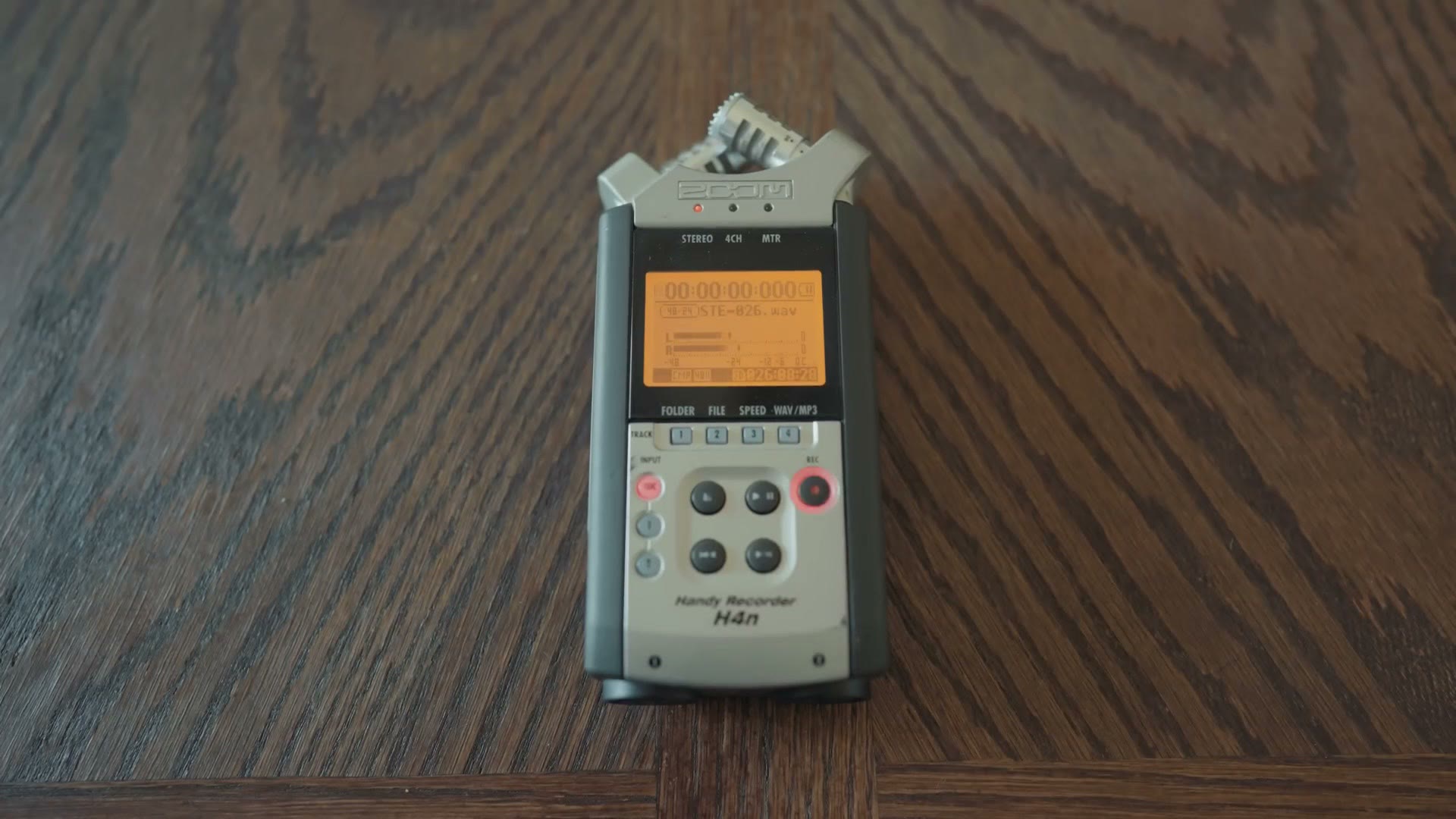 An older Zoom H4n recorder