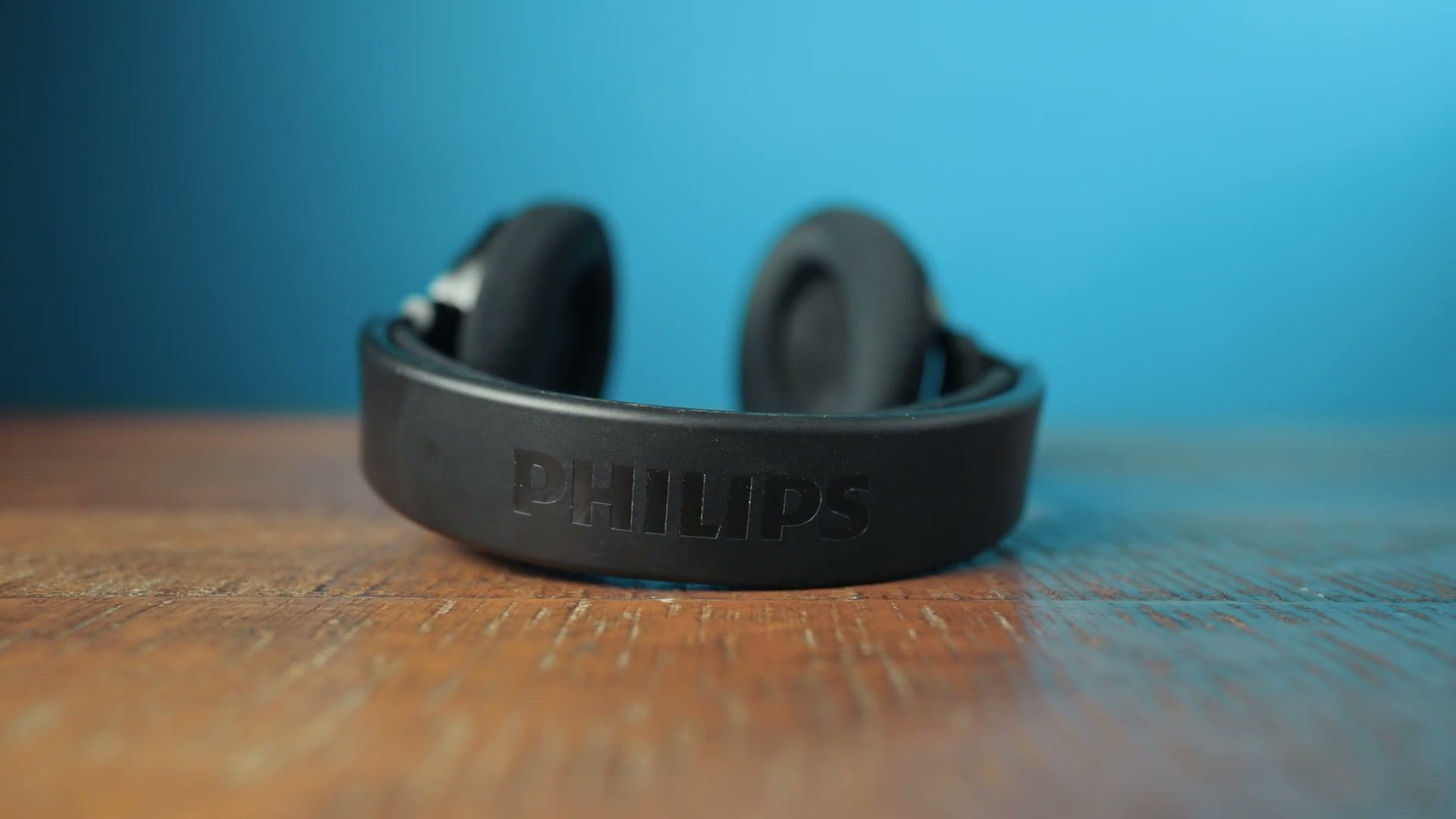 The Philips headband resting on a table