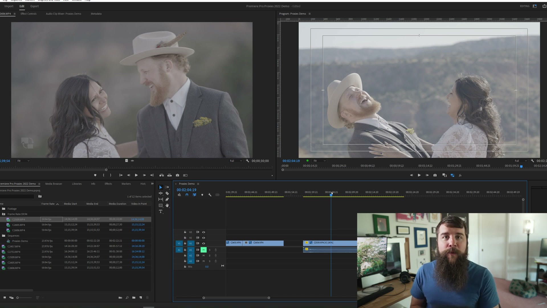 Premiere Pro playing back slowed down footage alongside the original speed clip