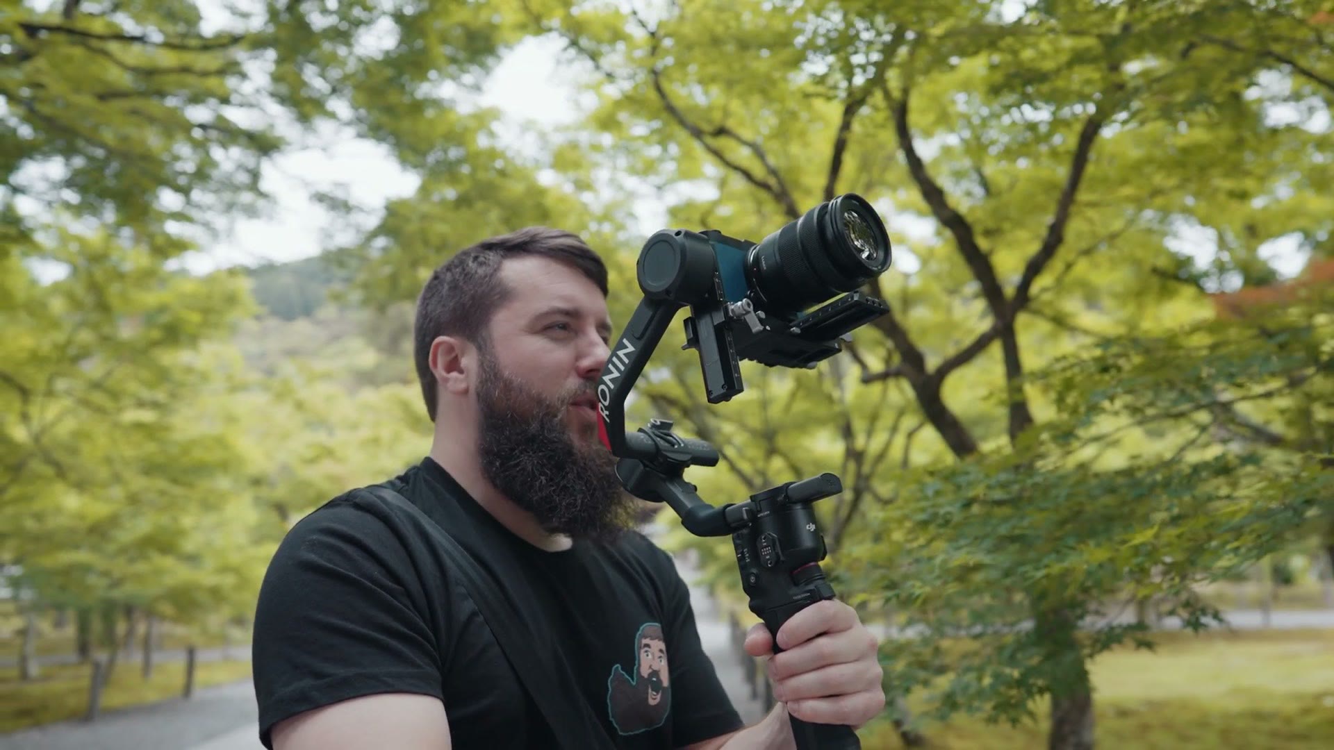 DJI RS4 Pro kitted out and in use outdoors