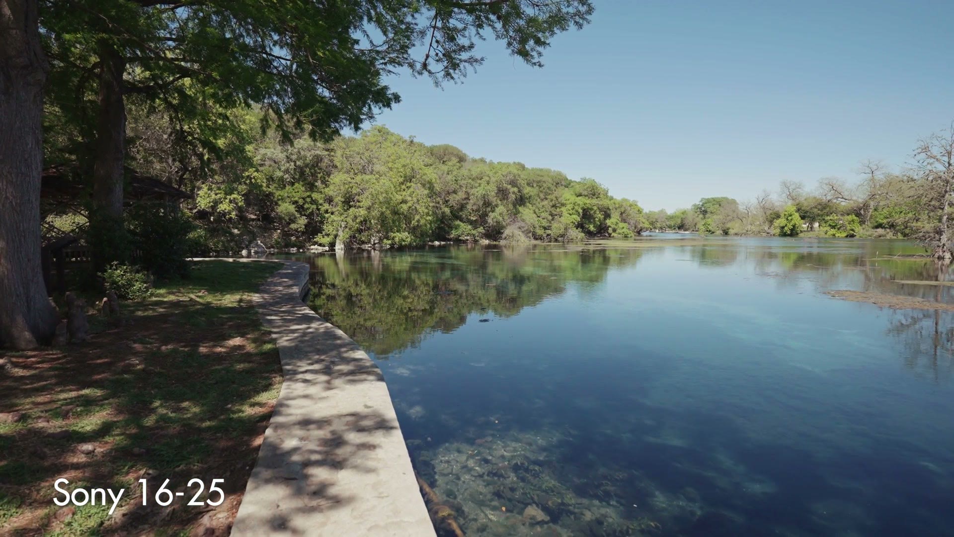 Sample footage shot on the Sony 16-25mm along a river path