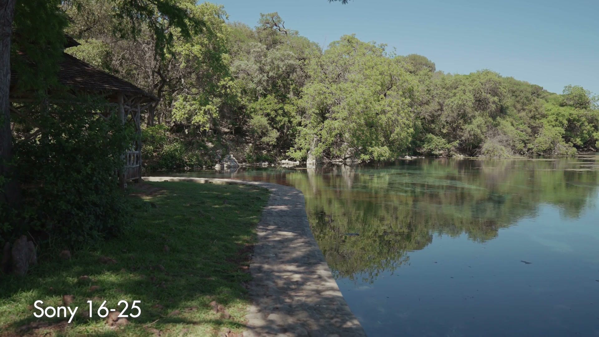 Wide sample footage of a river shot on the Sony 16-25mm