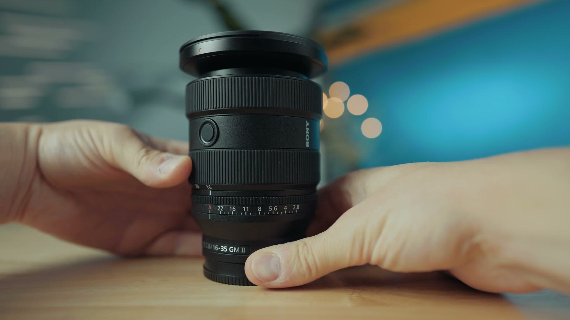 The Sony 16-35 GM II with the zoom barrel extended a small amount