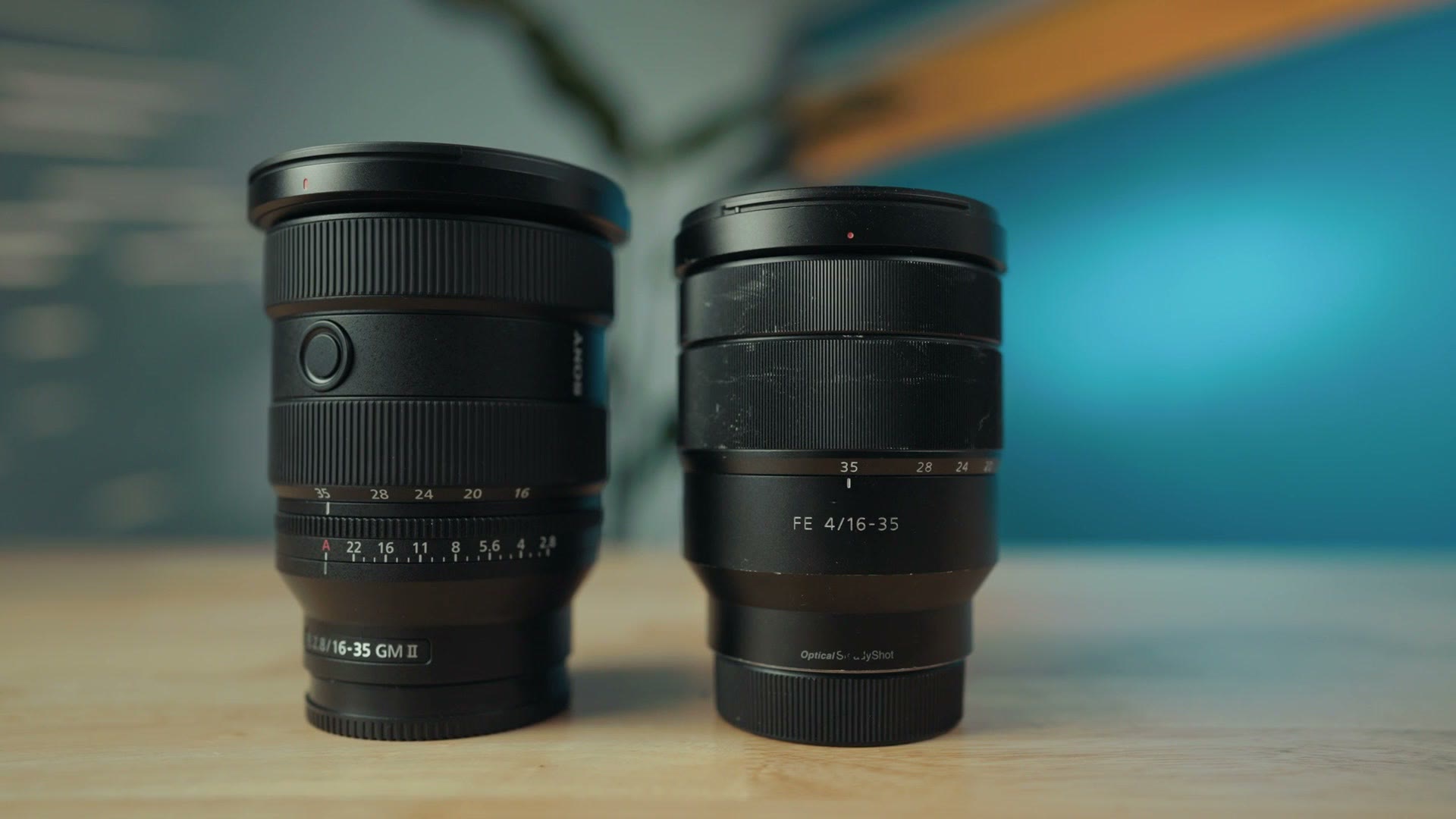 The Sony 16-35 GM II standing next to the older Sony FE 16-35 f/4