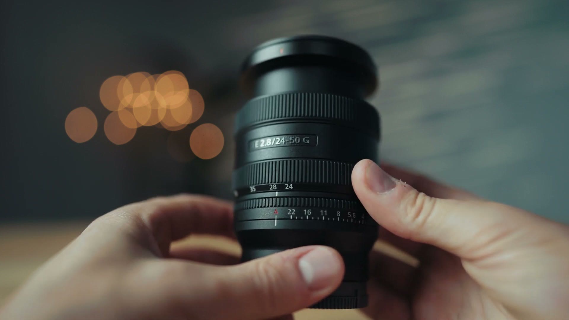 Sony 24-50mm f/2.8 G with the barrel extended