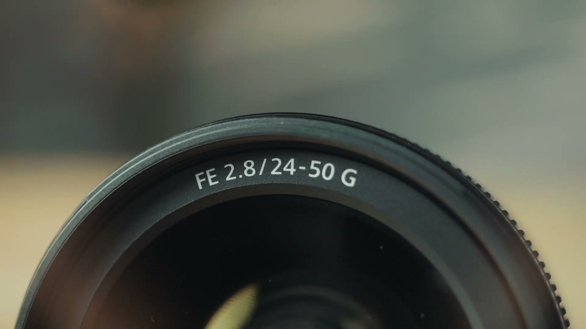 Front element of the lens engraved FE 2.8/24-50 G