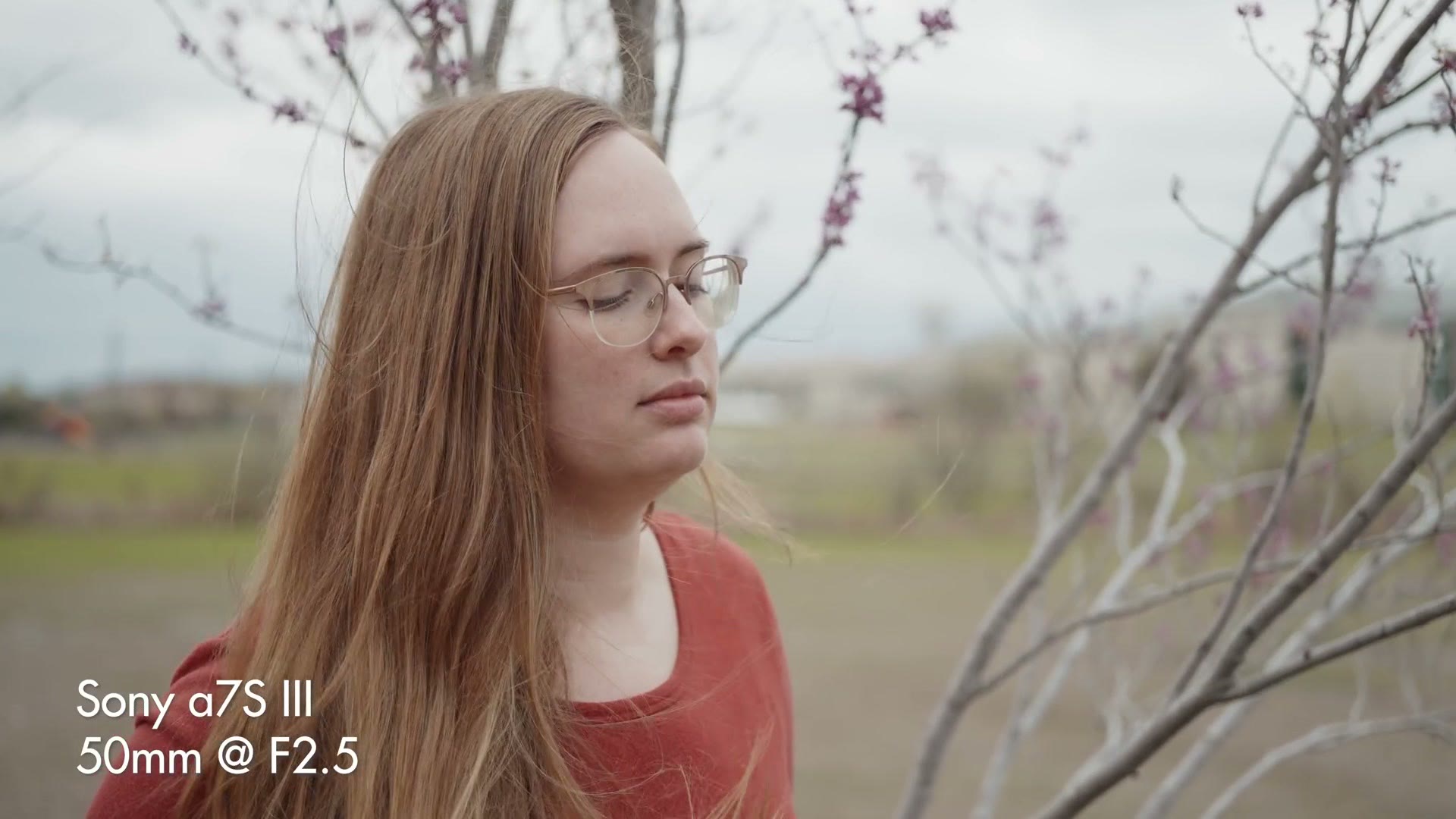 A portrait filmed on the Sony 50mm f/2.5 G, the subject sharp against a blurred field