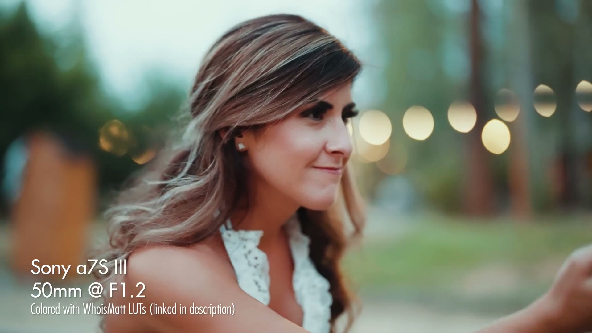 A wedding guest portrait filmed on the Sony 50mm f/1.2 GM wide open at f/1.2
