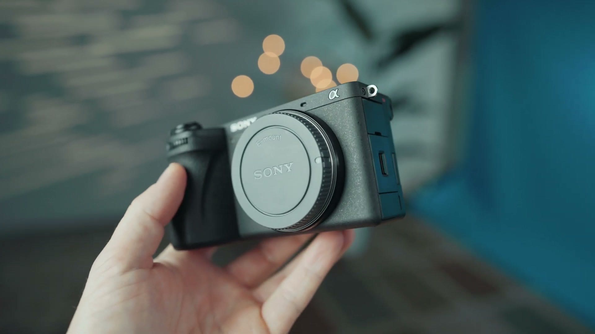 Matt Johnson holding the Sony a6700 in one hand