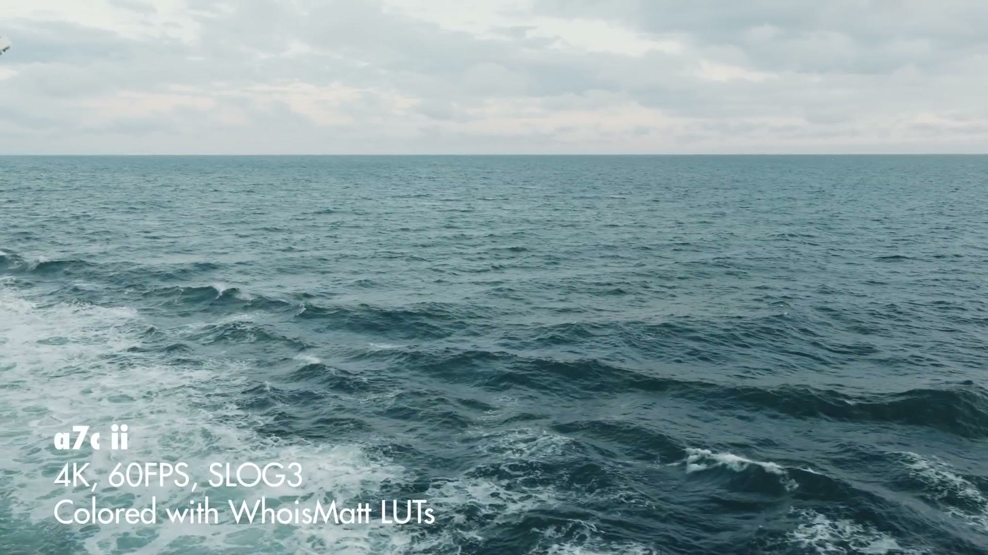 Ocean footage shot on the Sony a7C II at 4K 60fps in S-Log3