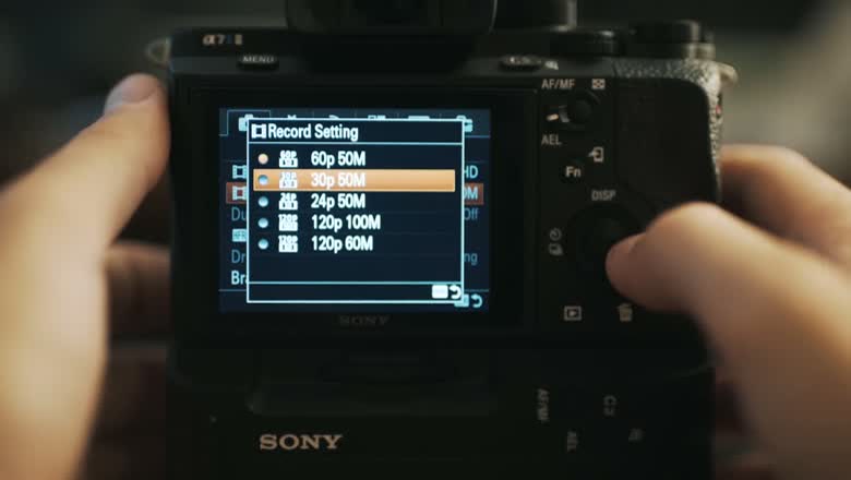 The a7S II Record Setting list showing 60p 50M, 30p 50M, 24p 50M, 120p 100M and 120p 60M
