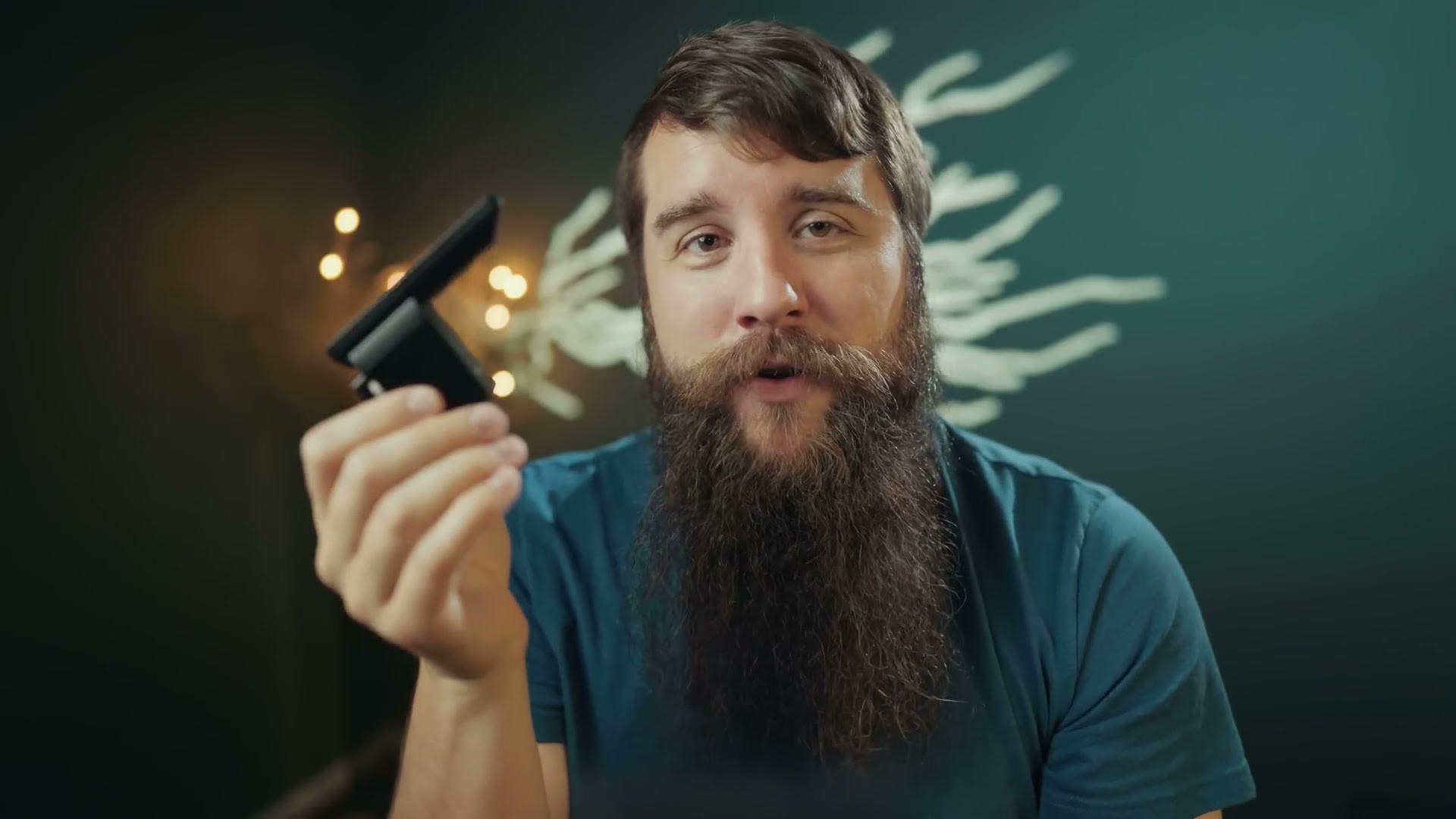 Sony ECM-B1M shotgun microphone held in hand