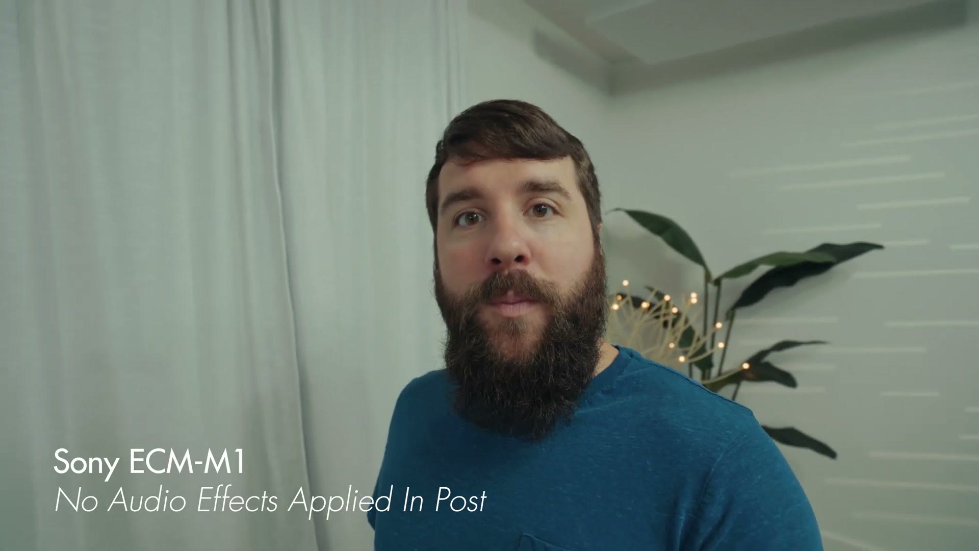 Matt speaking directly into the ECM-M1 in super directional mode