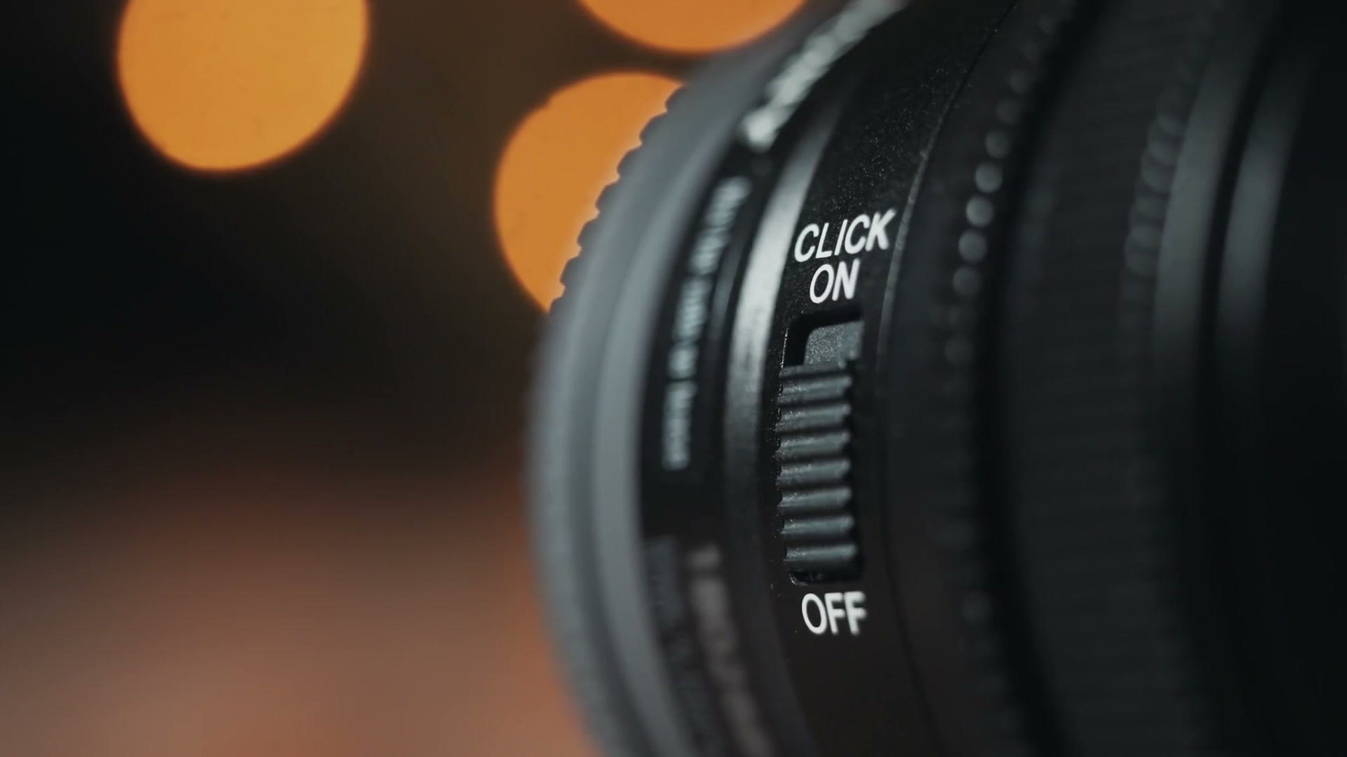 The click on and off switch on the aperture ring of a Sony G prime