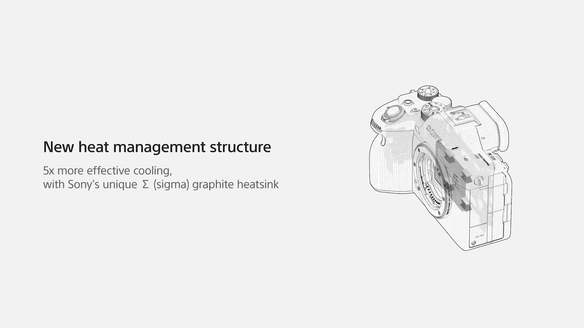 Sony diagram of the new heat management structure with a graphite heatsink