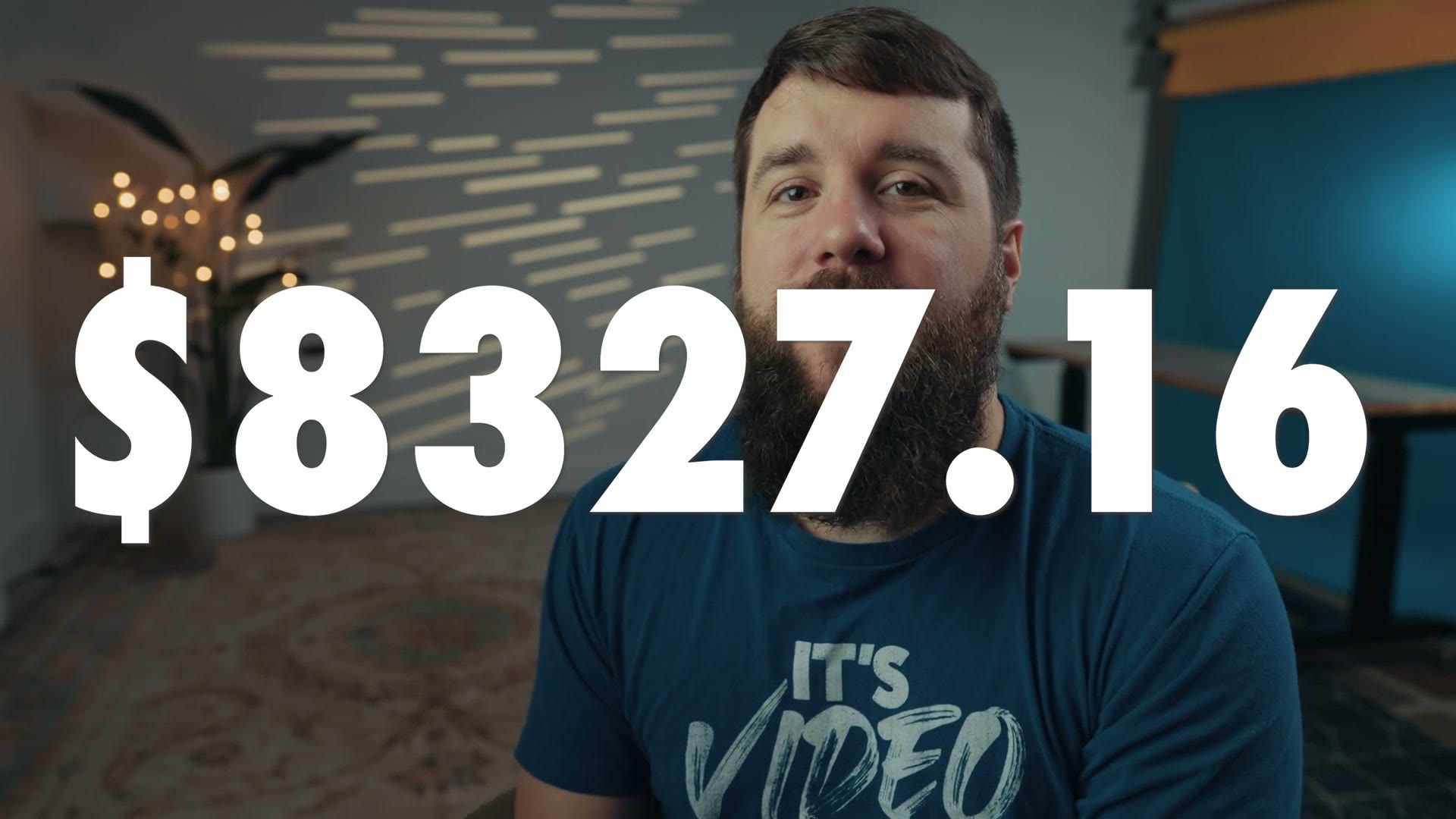 Title card reading 8327 dollars and 16 cents