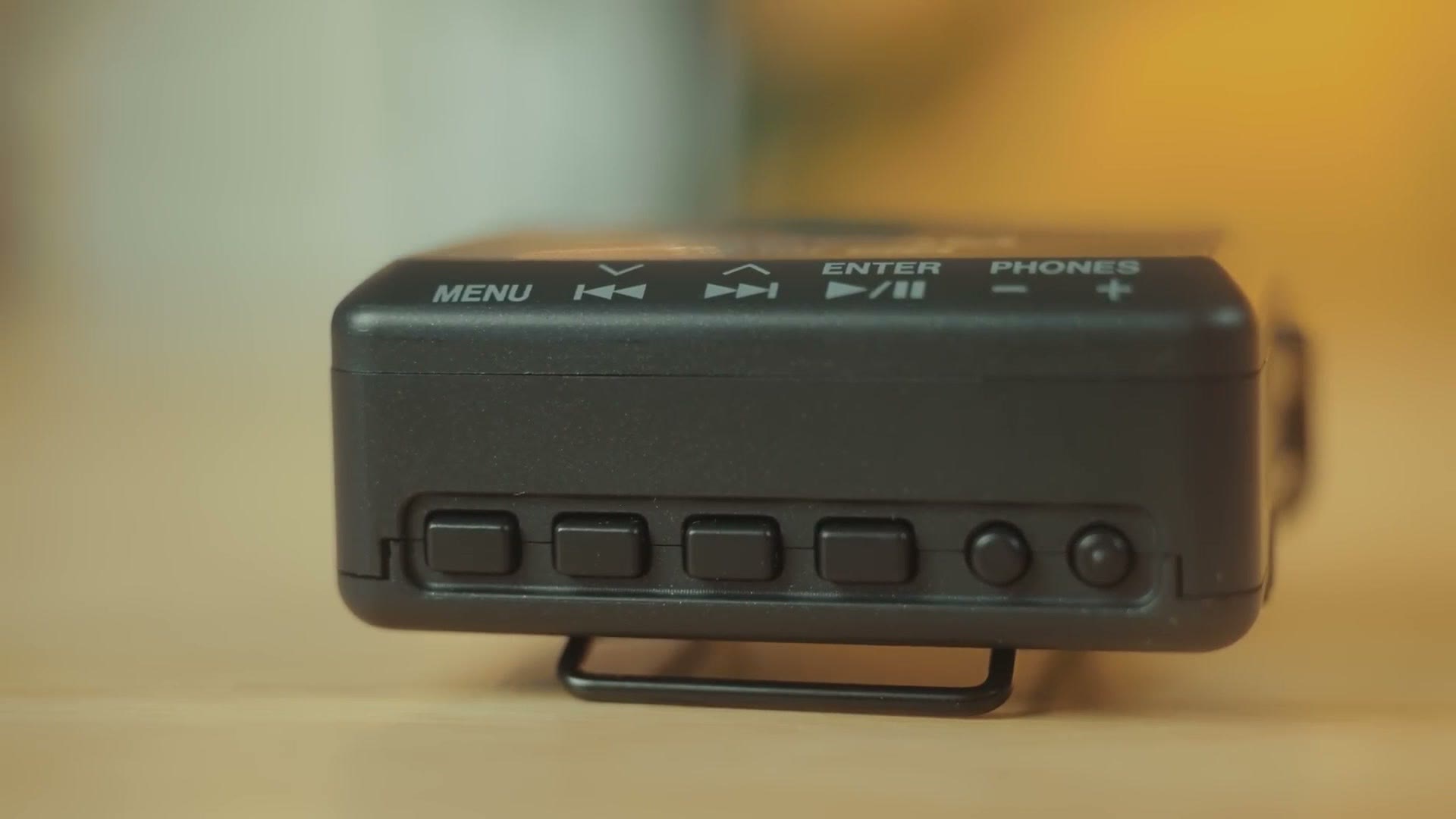 The bottom of the Tascam DR-10L Pro showing the relocated menu and transport buttons
