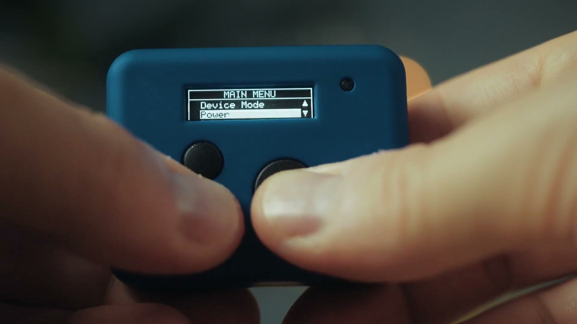 The UltraSync BLUE main menu with Device Mode highlighted