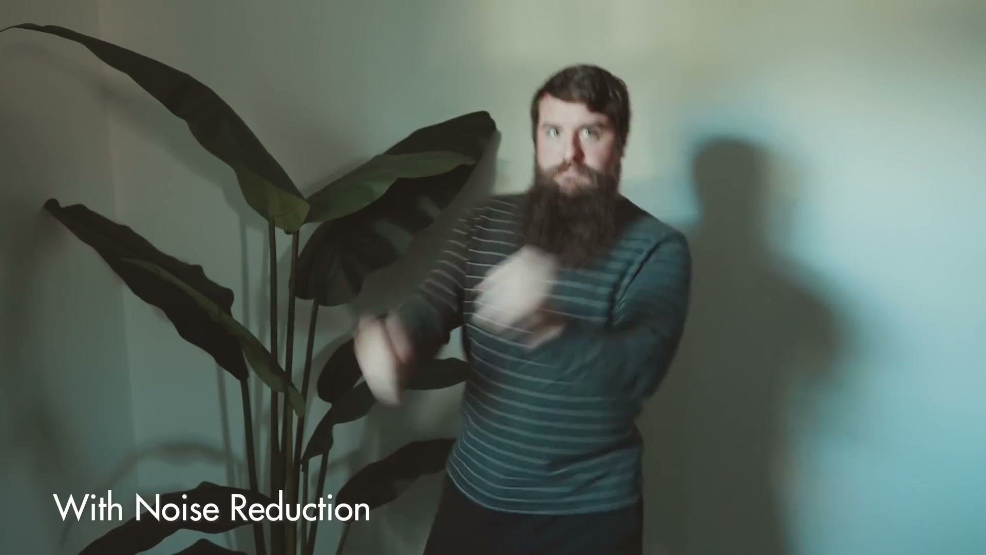 The same clip with Neat Video noise reduction applied