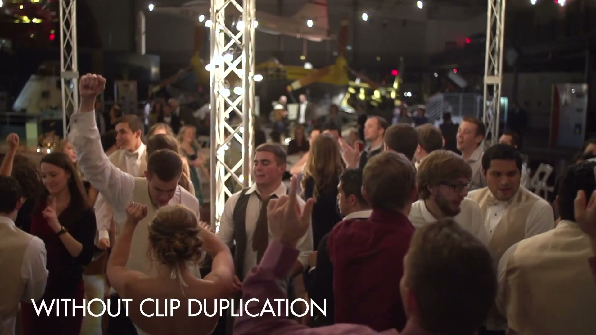 Dance floor clip fixed using the duplication method