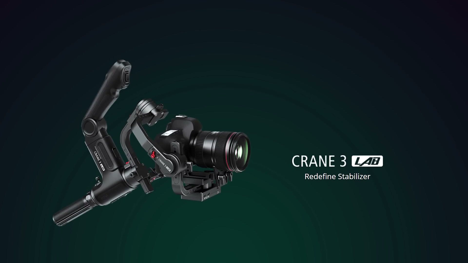 Product graphic for the Zhiyun Crane 3 LAB stabilizer