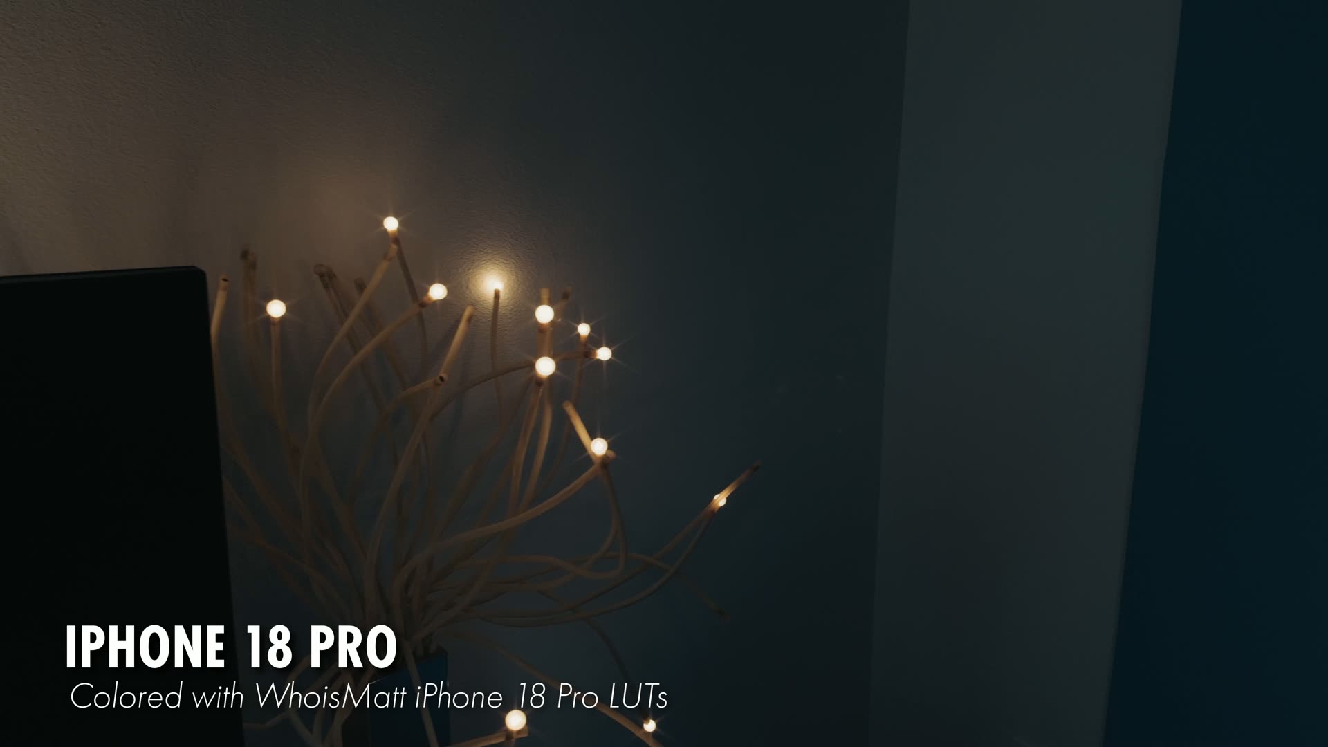 Sun stars radiating from every point of light in a clip filmed on the iPhone 18 Pro at a stopped down aperture