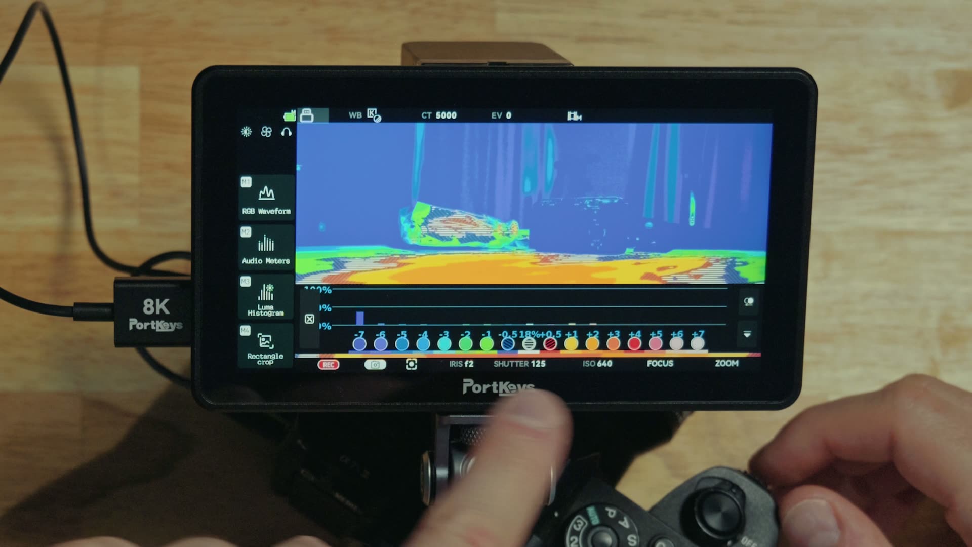 The Log Stops customization menu, where each exposure level gets its own color